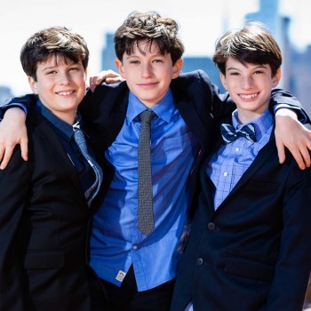 Bar mitzvah portrait on NYC rooftop