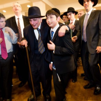 Bar mitzvah and  four generations of family
