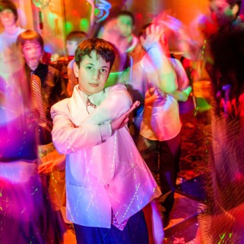 Bar mitzvah boy strikes a pose