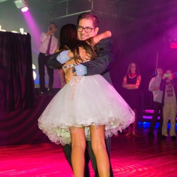 Father-daughter dance at bat mitzvah party
