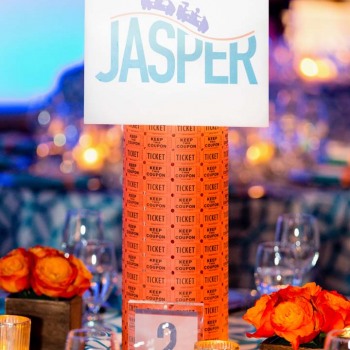 Bar mitzvah table decor