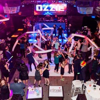 Bar mitzvah party floor in action