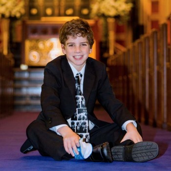 Taking a break during bar mitzvah portraits