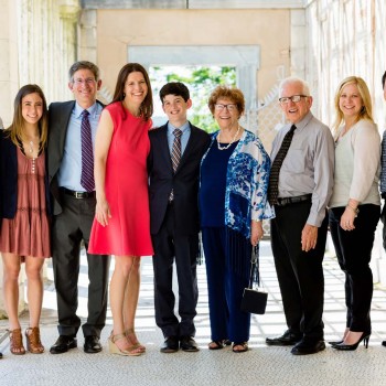 Outdoor family portrait after bar mitzvah