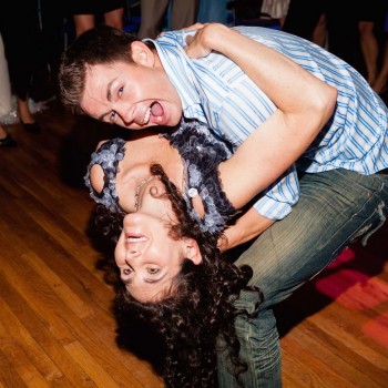 Bar mitzvah mom takes a dip on dance floor