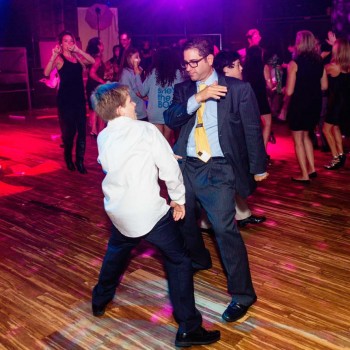 Father and son dance at bat mitzvah