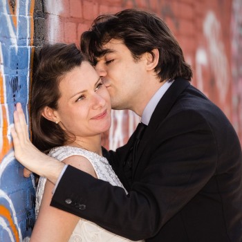 Engagement portrait in Brooklyn