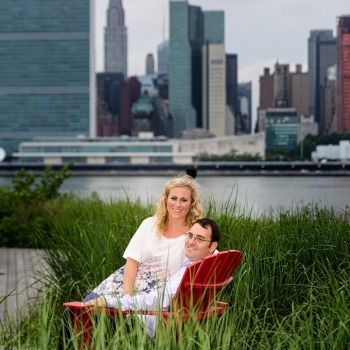 Engaged and looking at NYC