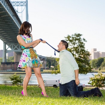Engagement shoot in NYC park