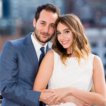 Engaged on NYC rooftop