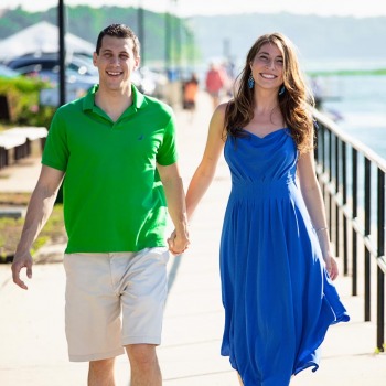 NJ Boardwalk Engagement Portrait