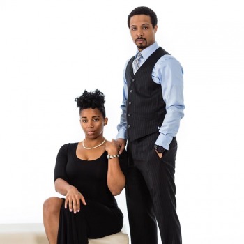 Formal engagement portrait in my studio