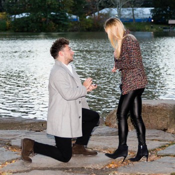 Surprise proposal in Central Park