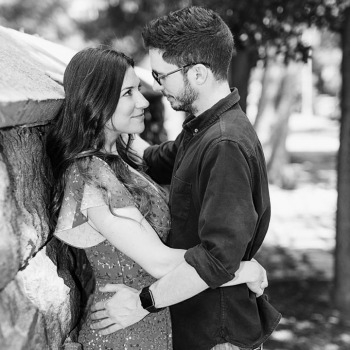 Prospect Park engagement portrait