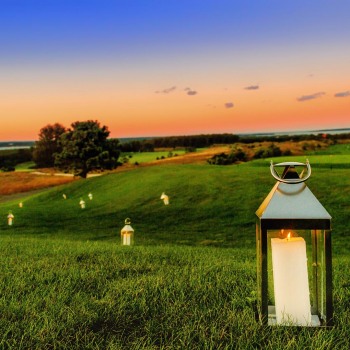 Wedding lanterns light the way in the Hamptons