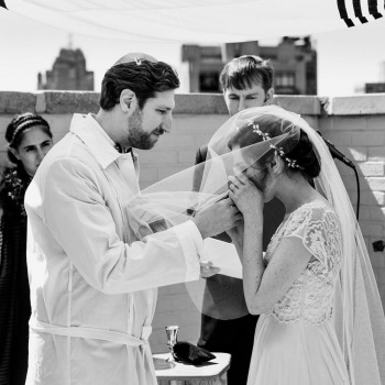 Wedding vows on NYC rooftop