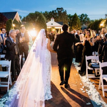 Applauding the new bride and groom