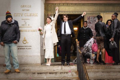 just married at the office of the city clerk (city hall) nyc
