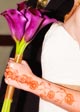 Henna and Purple Calla Lily Bouquet